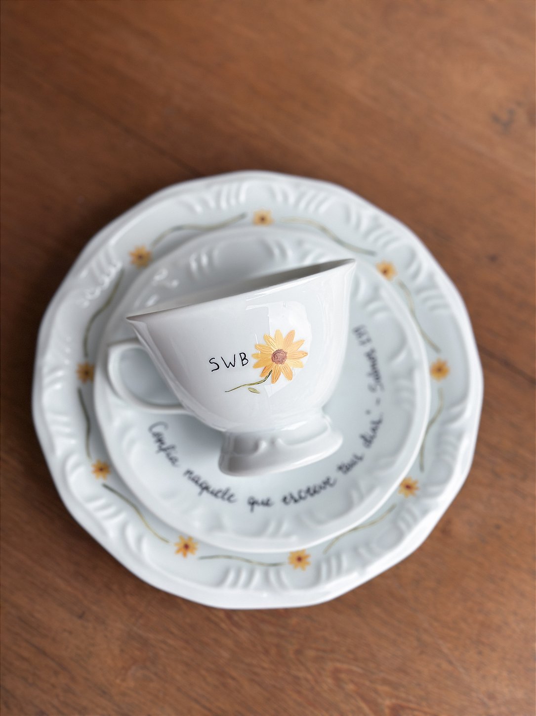 Conjunto de Café Personalizado à Mão