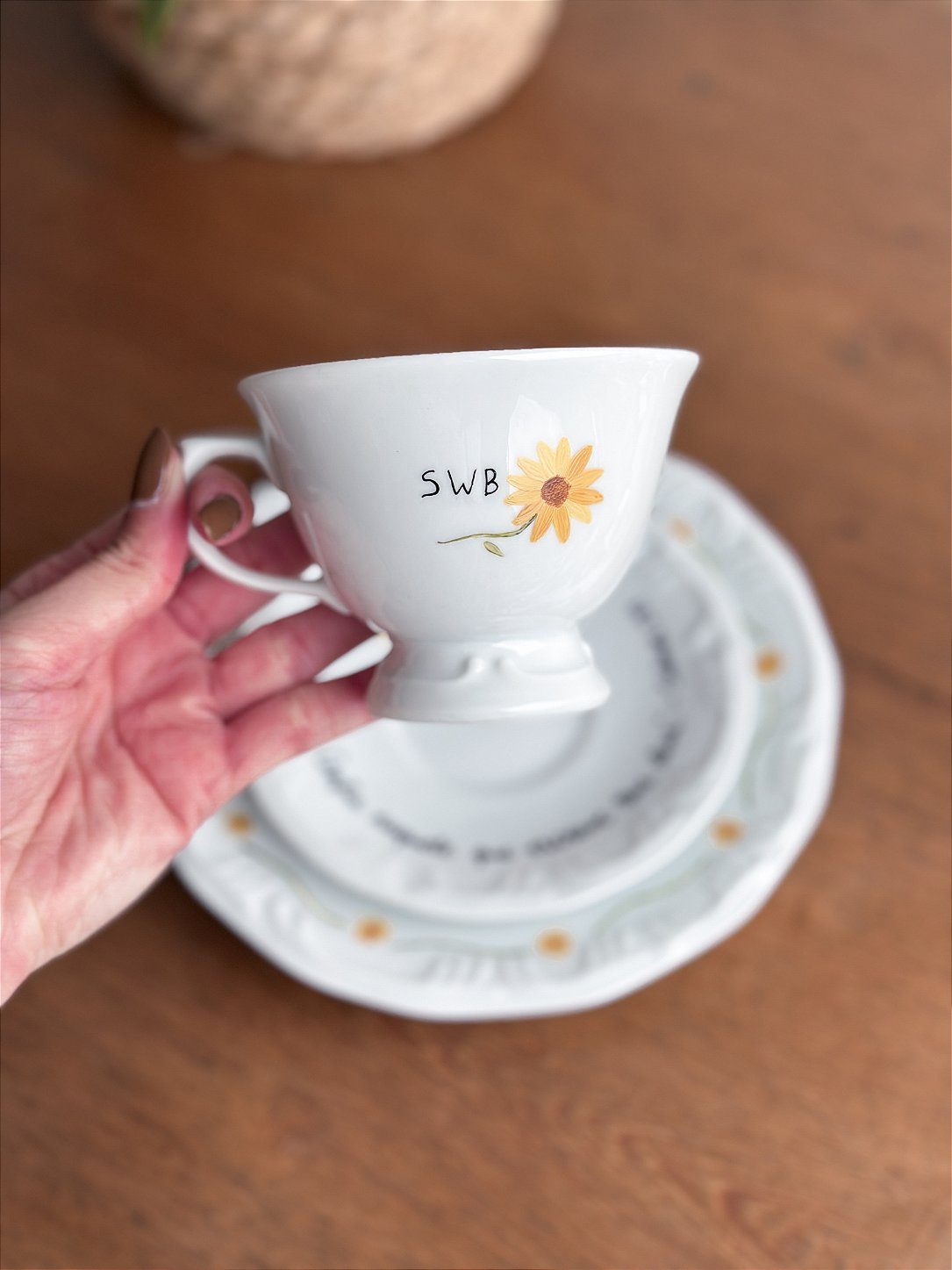 Conjunto de Café Personalizado à Mão