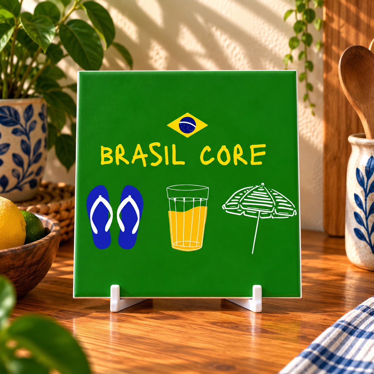 Coleção Brasilidades — Azulejos Frases