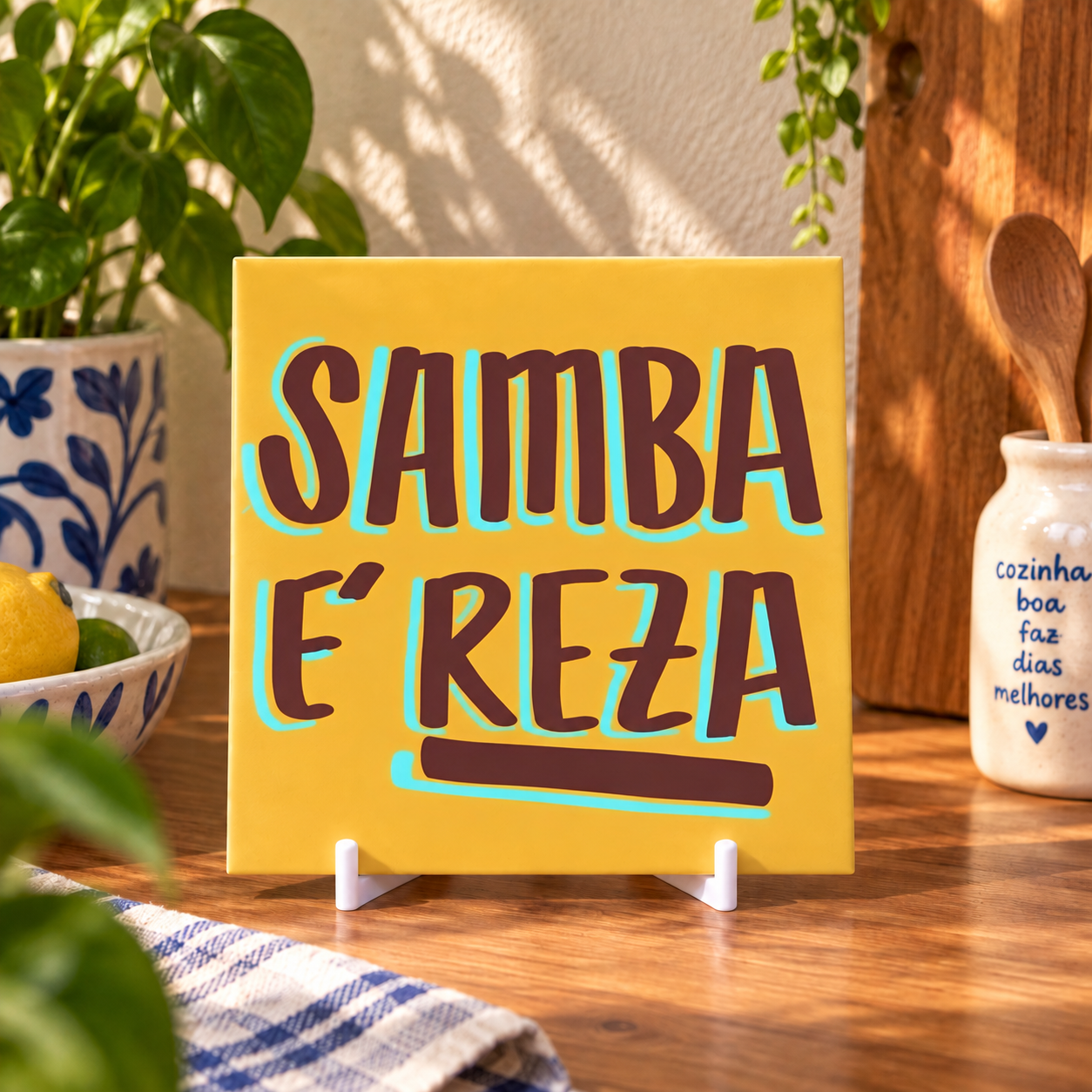 Coleção Brasilidades — Azulejos Frases