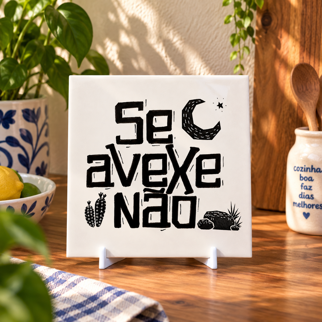 Coleção Brasilidades — Azulejos Frases