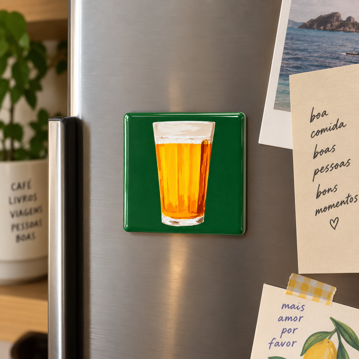 Íma de Geladeira Mini Azulejos - Cervejinha