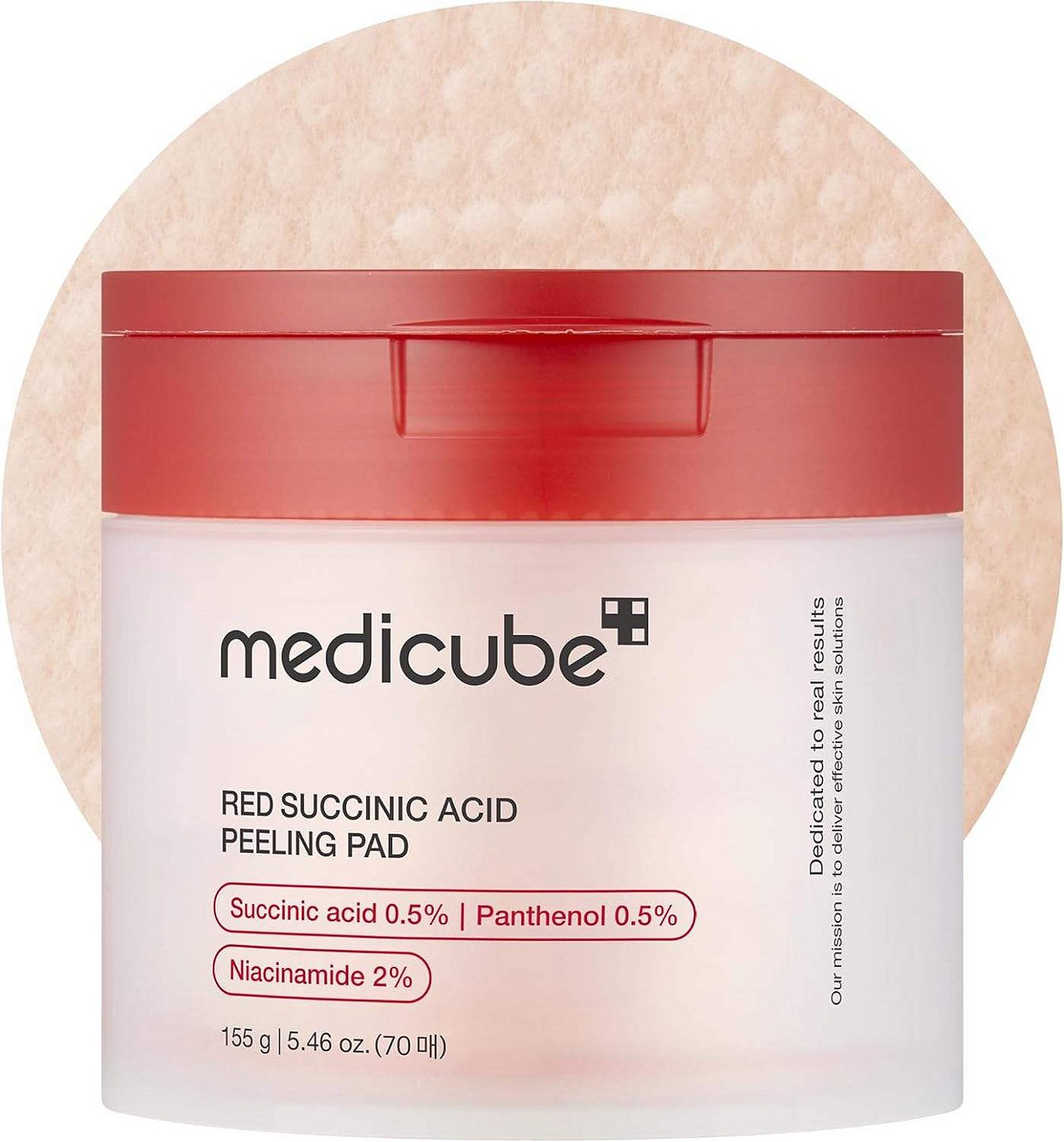 Tônico Facial Coreano Medicube Red Succinic Acid Panthenol Pads – 70 Pads