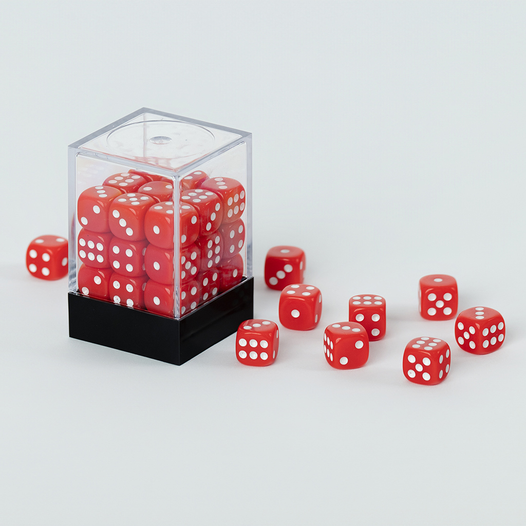 Conjunto de 36 dados D6 Viper - Vermelho