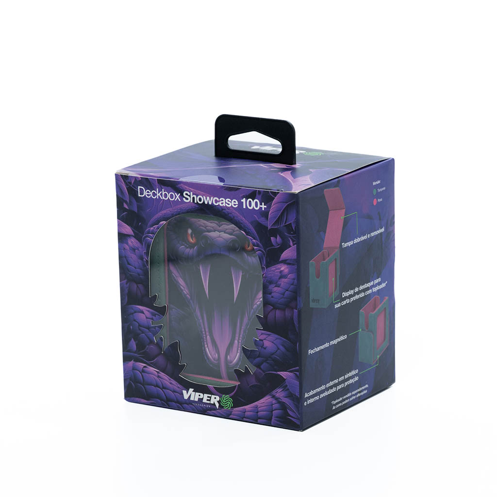 Deckbox Viper Showcase 100+ Turquesa E Rosa Card Game