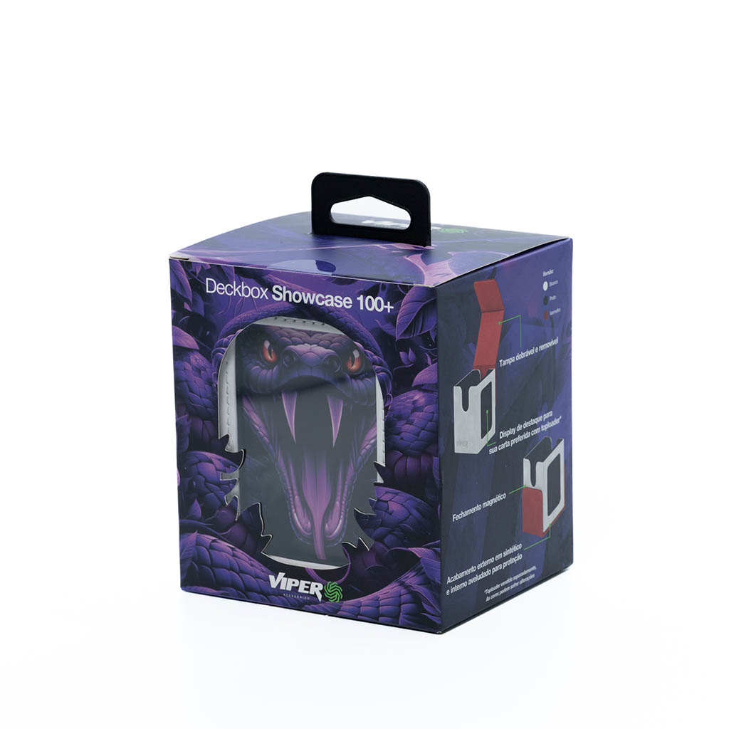Deckbox Viper Showcase 100+ Branco E Vermelho Card Game