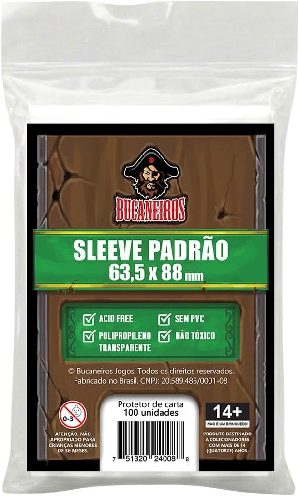 Sleeve Padrão (63,5 × 88 mm)