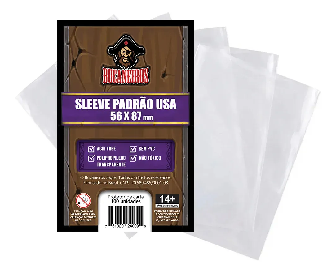 Sleeve Padrão USA (56 × 87 mm)