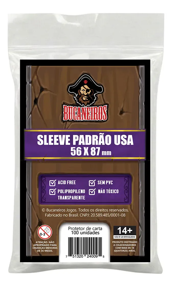 Sleeve Padrão USA (56 × 87 mm)