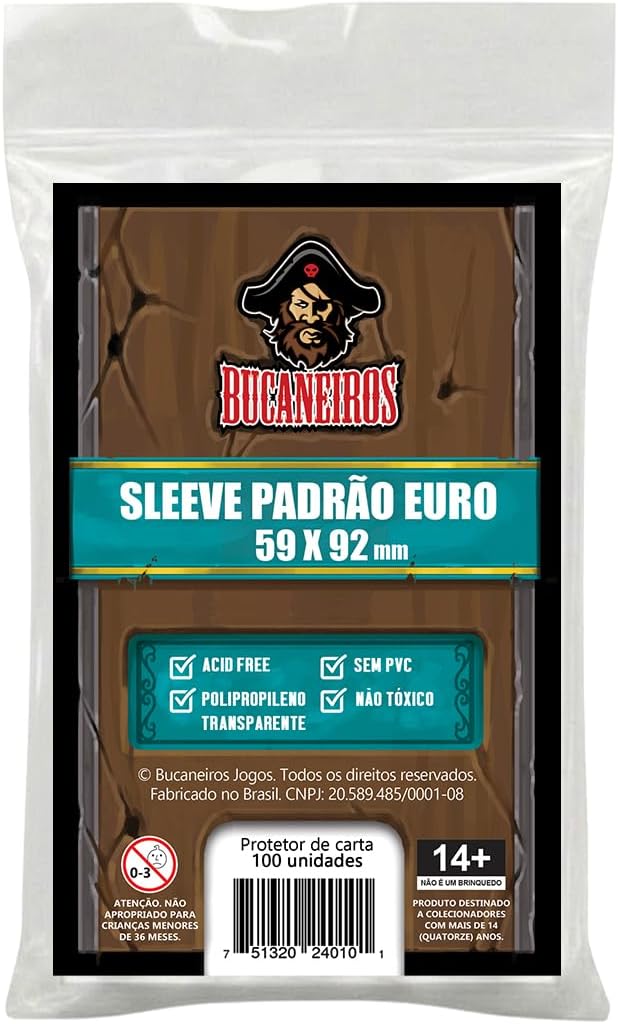 Sleeve Padrão Euro (59 × 92 mm)