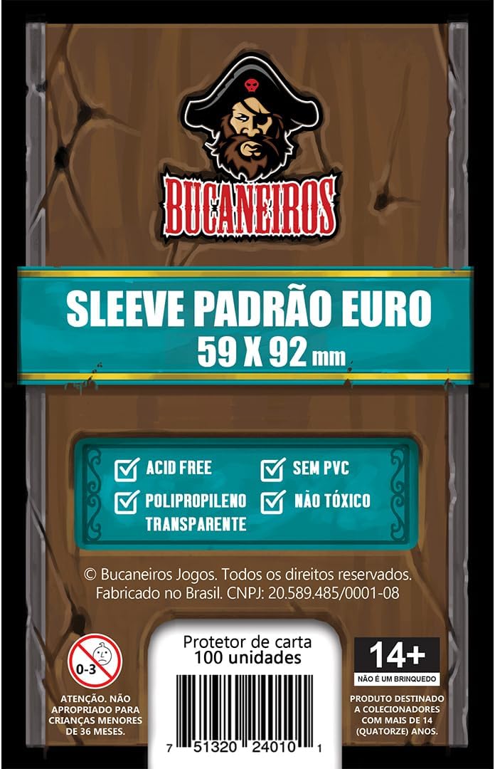 Sleeve Padrão Euro (59 × 92 mm)