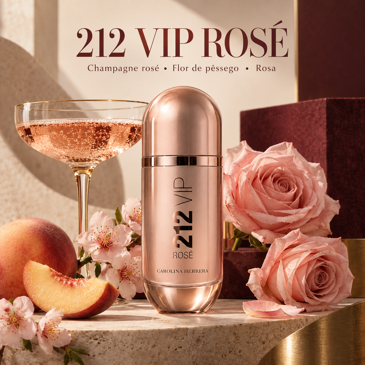 212 VIP Rosé Carolina Herrera Eau de Parfum Feminino