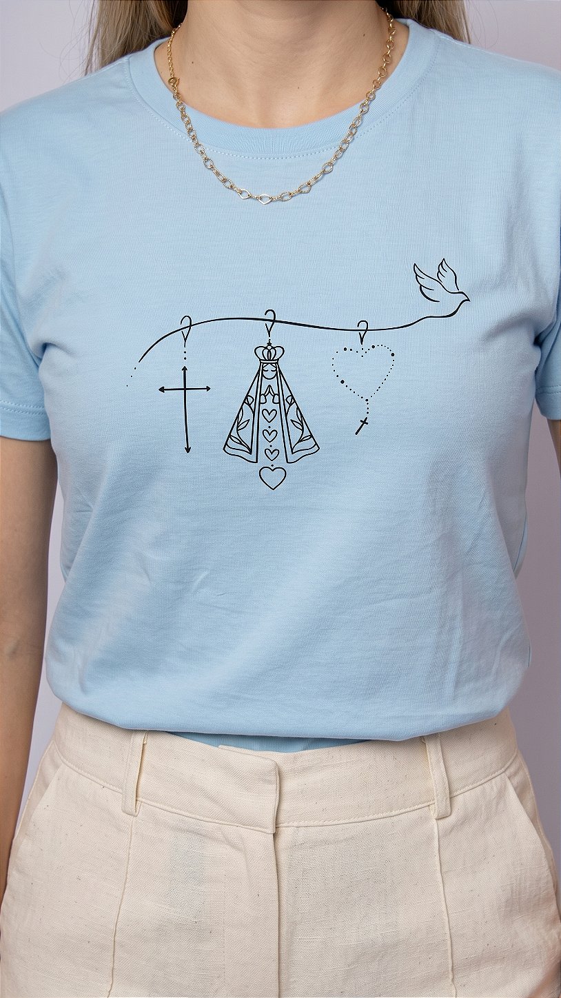 T-shirt Nossa Senhora Pássaro