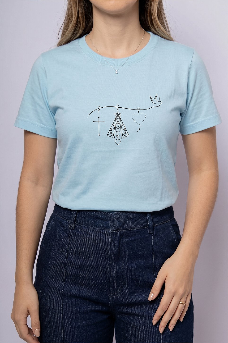 T-shirt Nossa Senhora Pássaro