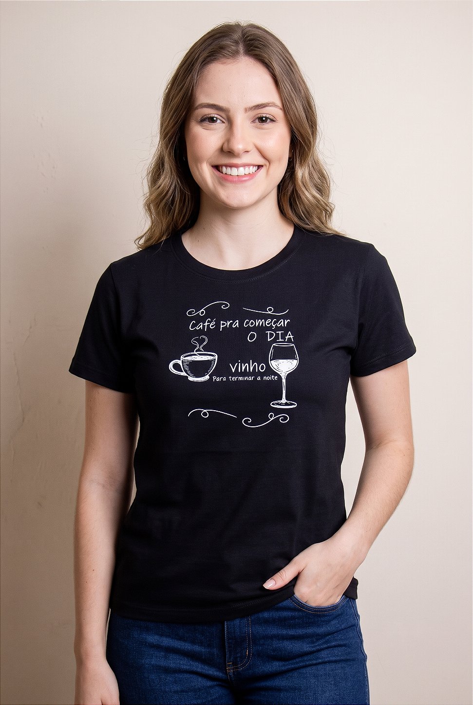 T-shirt Café e Vinho