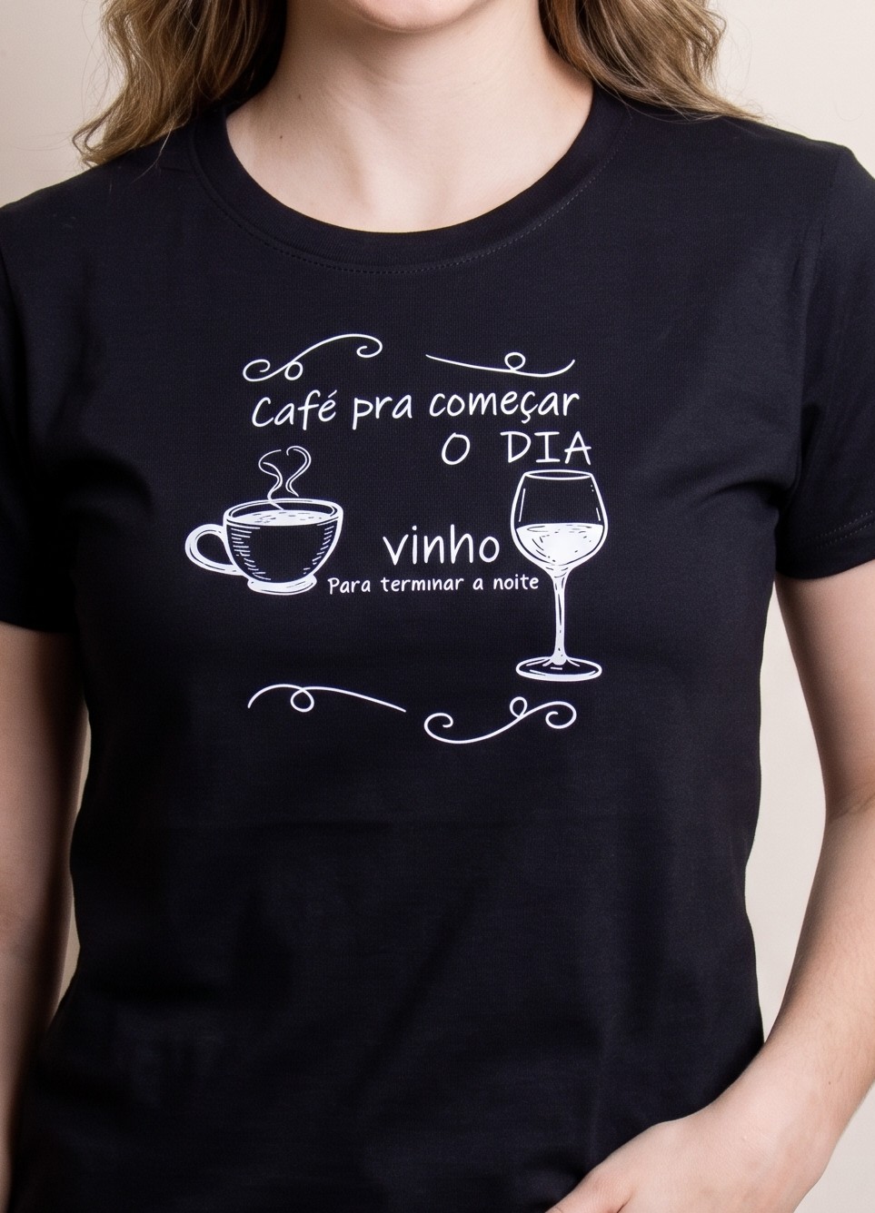 T-shirt Café e Vinho