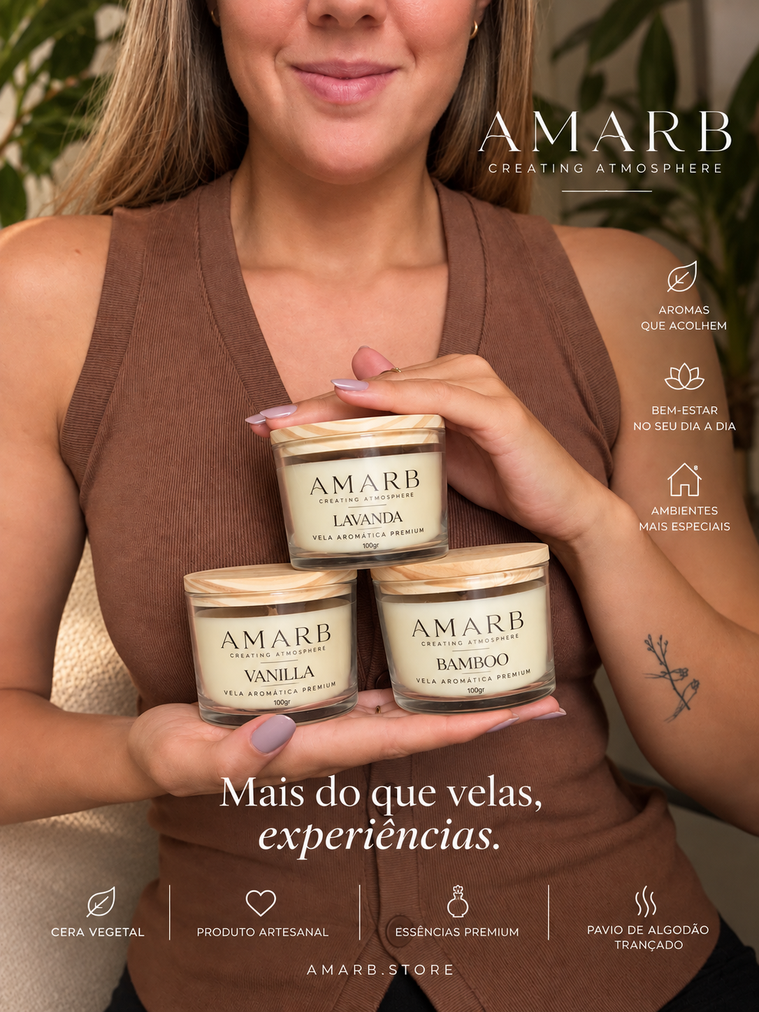 Vela Aromática Essential - Lavanda