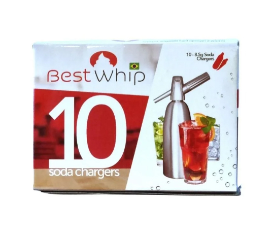 Kit 10 Cápsulas De Gás Co2 para Bebidas Gaseificadas Best Whip