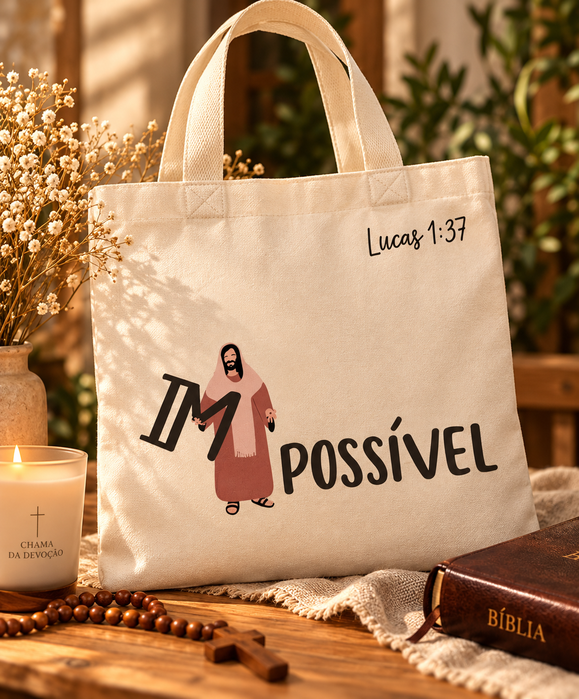 Mini Ecobag Cristã Impossível – Lucas 1,37