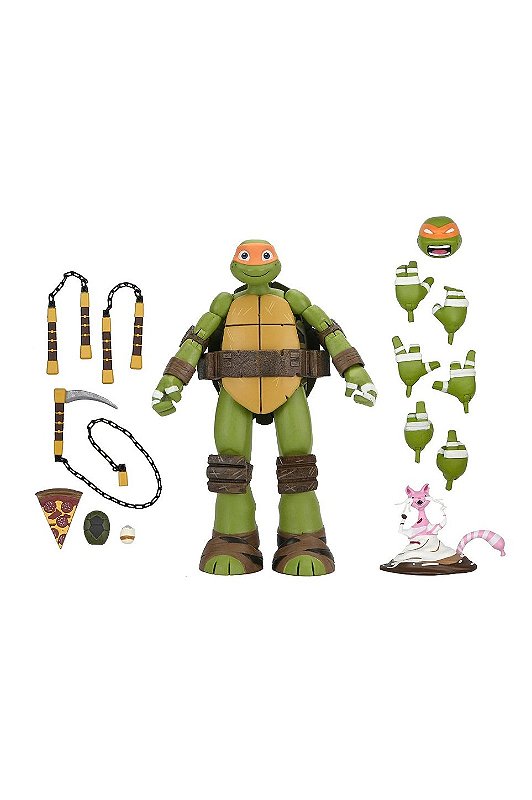 Action Figure Bundle As Tartarugas Ninja (2012) Ultimate Kit Completo 4 Figuras 18 cm - NECA Original