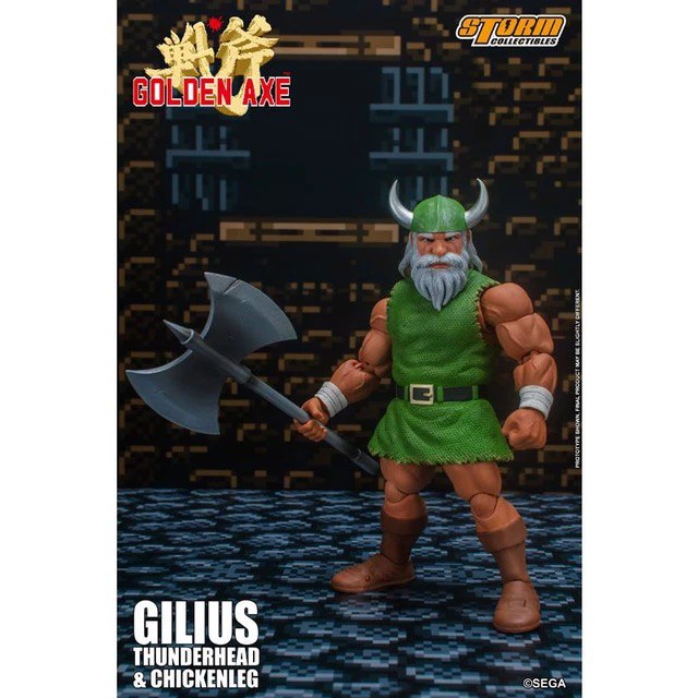 Action Figure Gilius Thunderhead e Chickenleg Golden Axe - Storm Collectibles