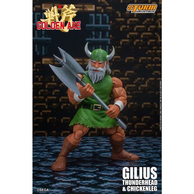 Action Figure Gilius Thunderhead e Chickenleg Golden Axe - Storm Collectibles