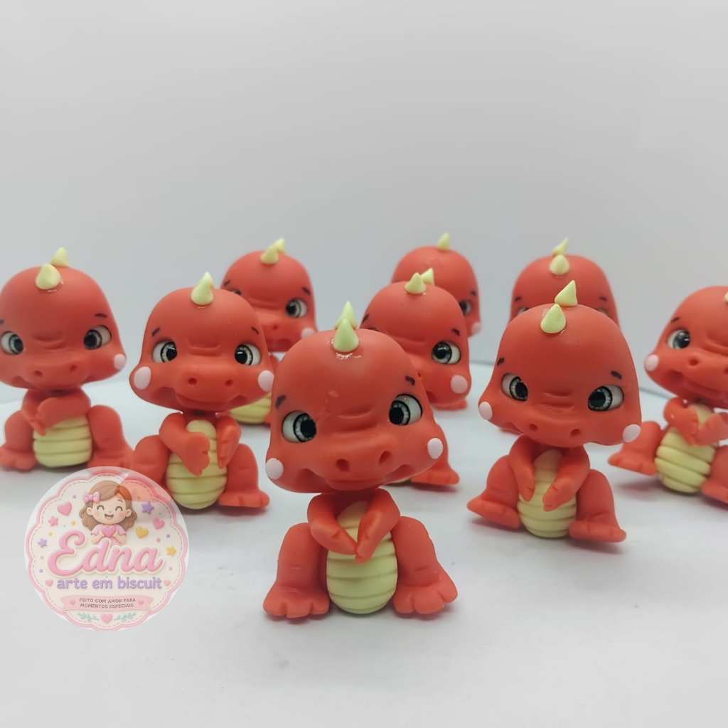 Kit 10 Apliques para Lembrancinhas Dino Bbay