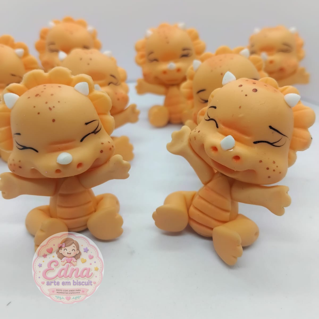 Kit 10 Apliques para Lembrancinhas Dino Bbay