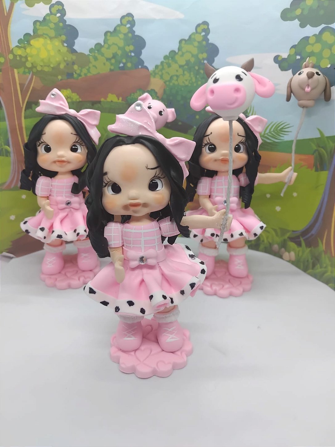 Kit 10 Apliques para Lembrancinhas em Biscuit