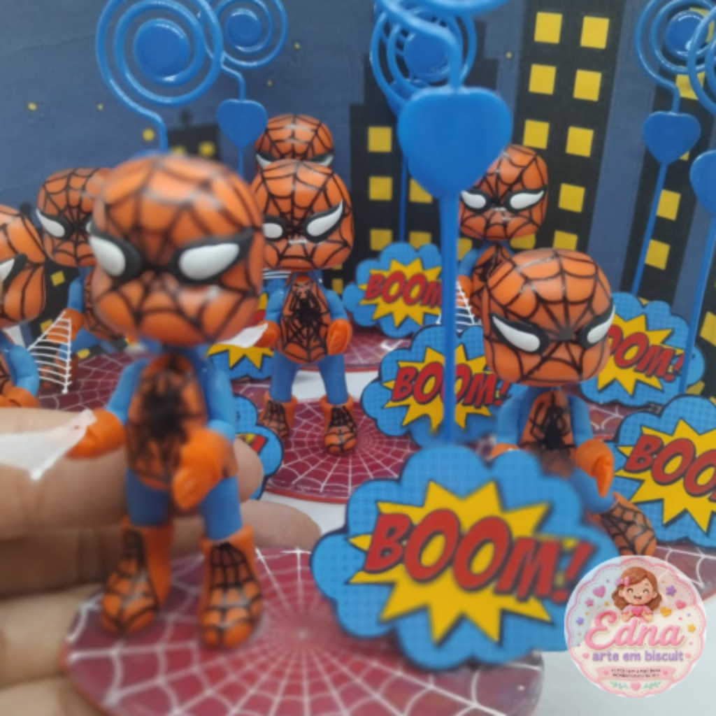 Kit 10 Lembrancinha Homem Aranha Porta Recado