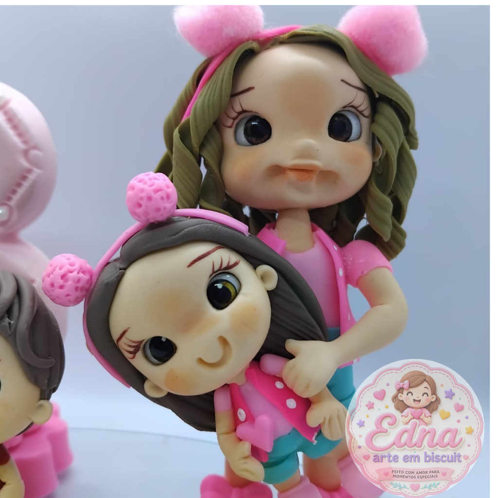 Topo de Bolo Personalizado - Anna Clara e JP