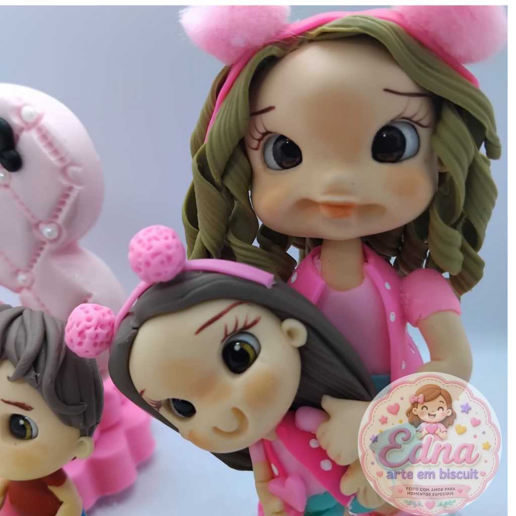 Topo de Bolo Personalizado - Anna Clara e JP