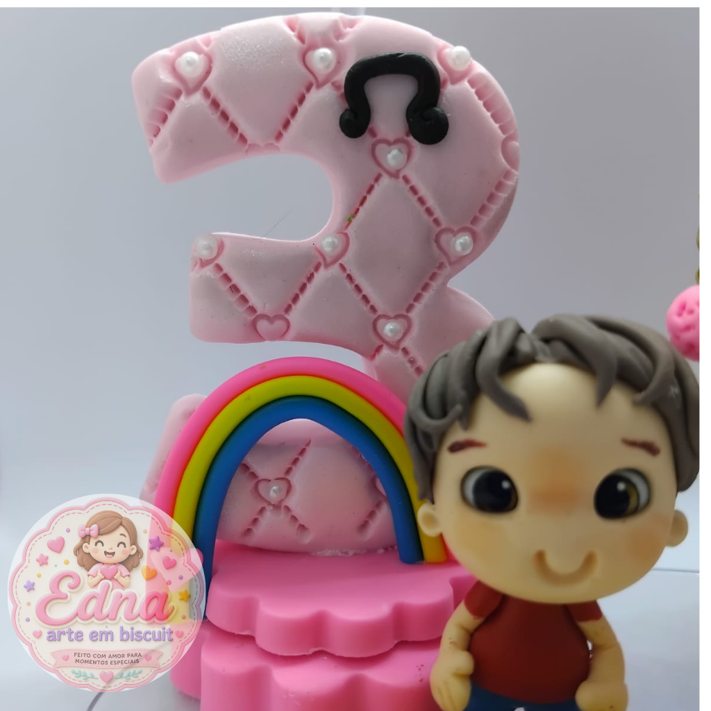 Topo de Bolo Personalizado - Anna Clara e JP