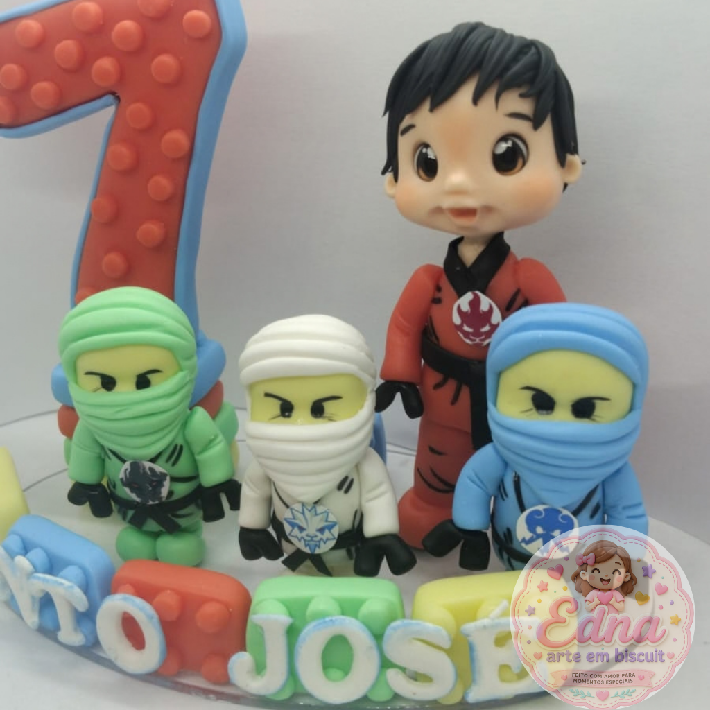 Topo de Bolo Personalizado - NINJAGO