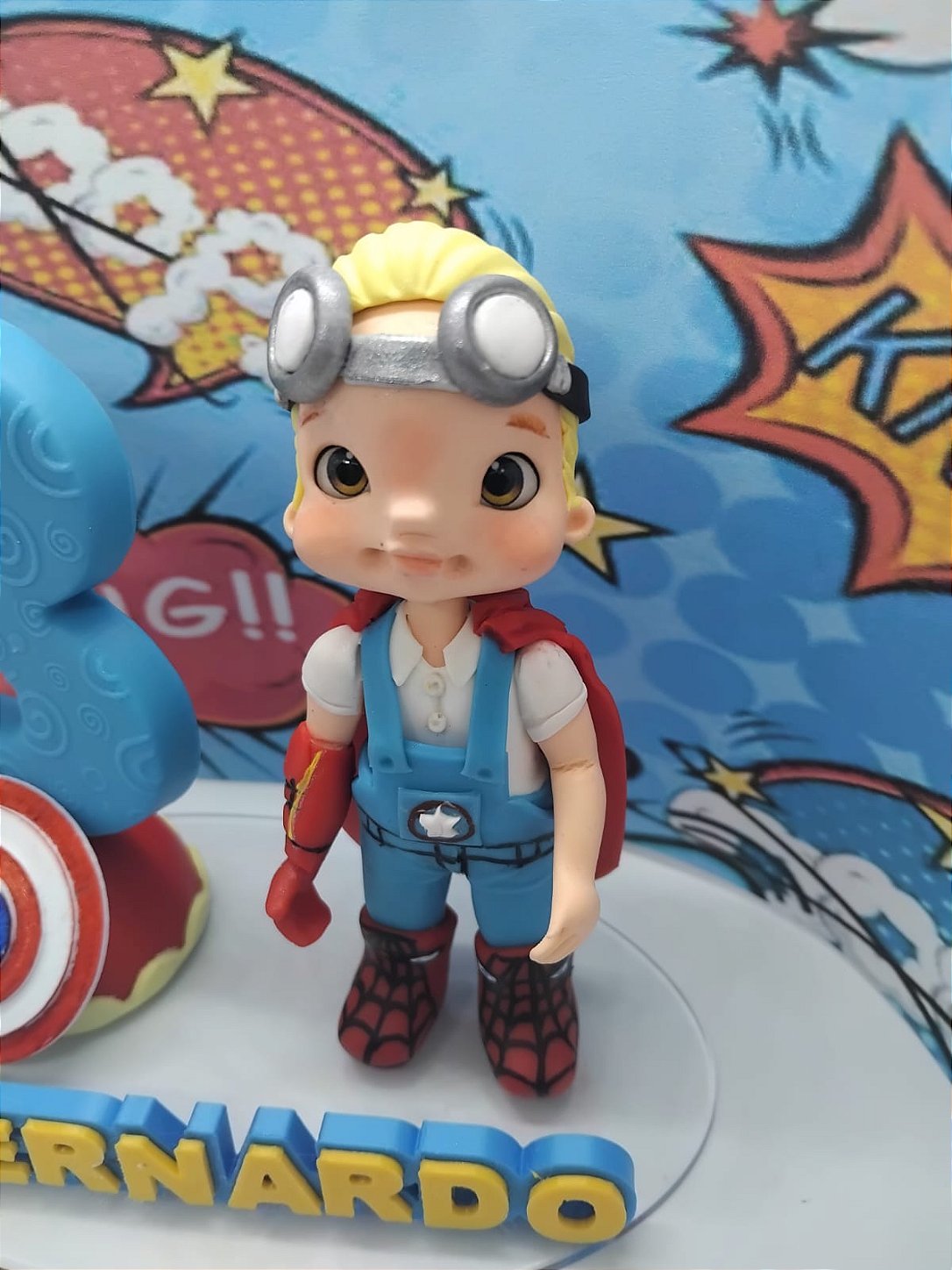 Topo de Bolo Personalizado - Herois