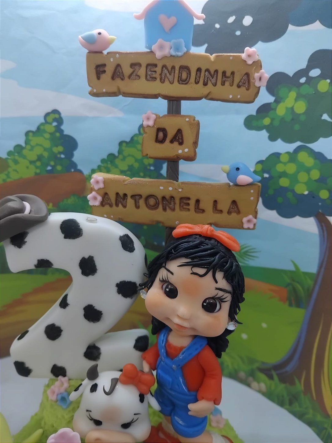 Topo de Bolo Personalizado - Fazendinha
