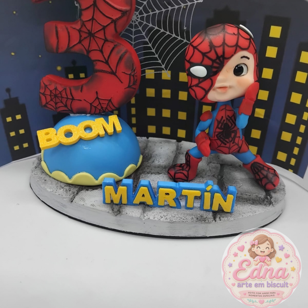 Topo de BOlo Personalizado - Homem Aranha