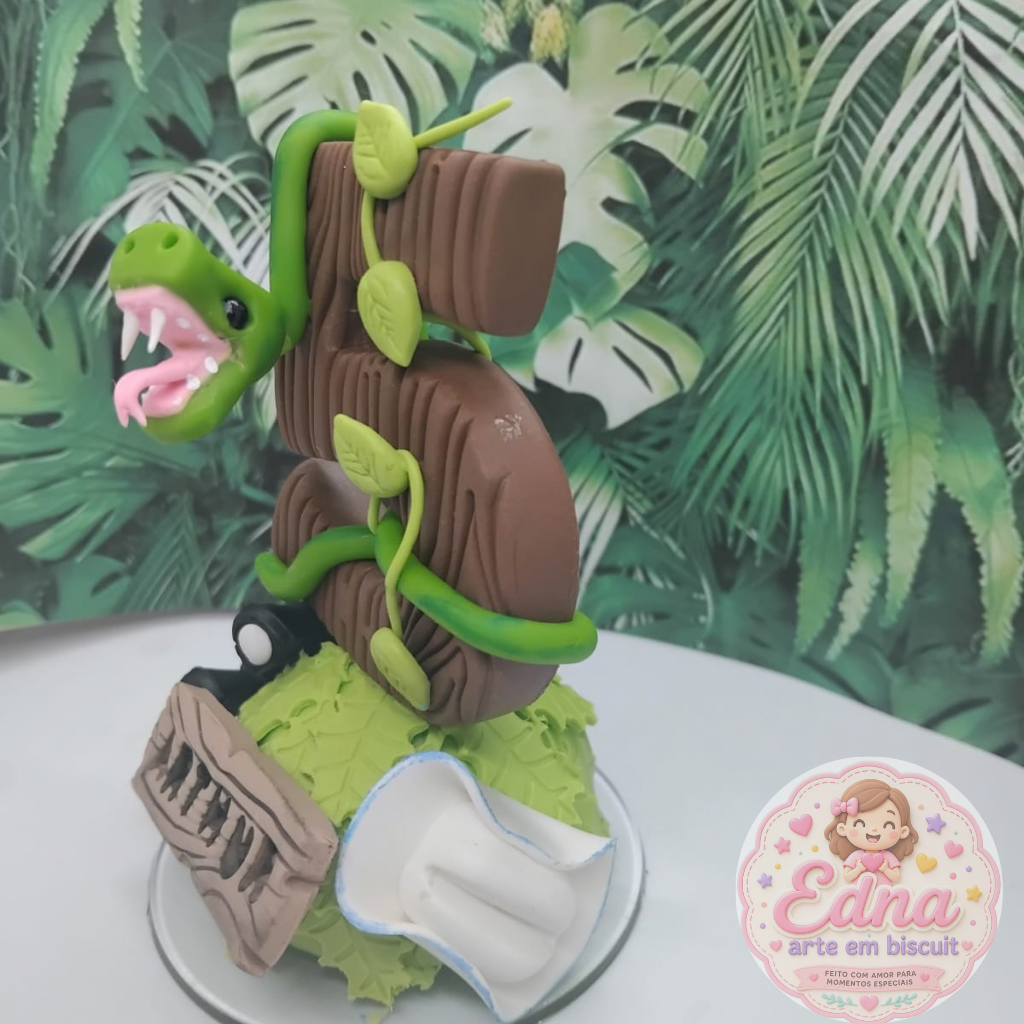 Vela de Aniversário Decorada - Tema Safari