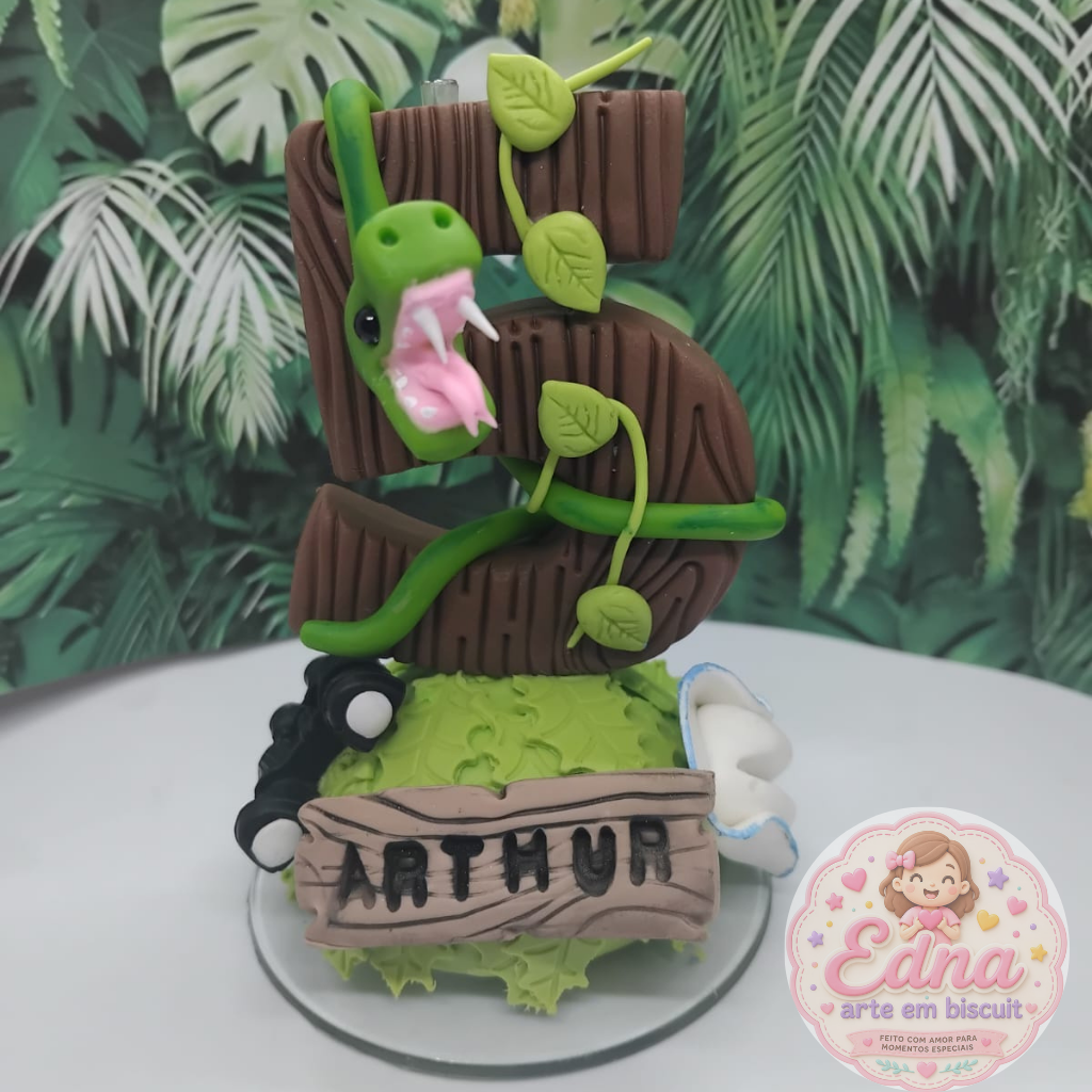 Vela de Aniversário Decorada - Tema Safari