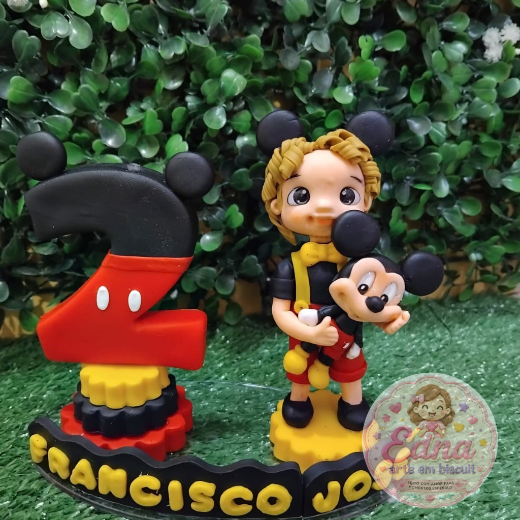 Topo de Bolo Personalizado - MICKEY