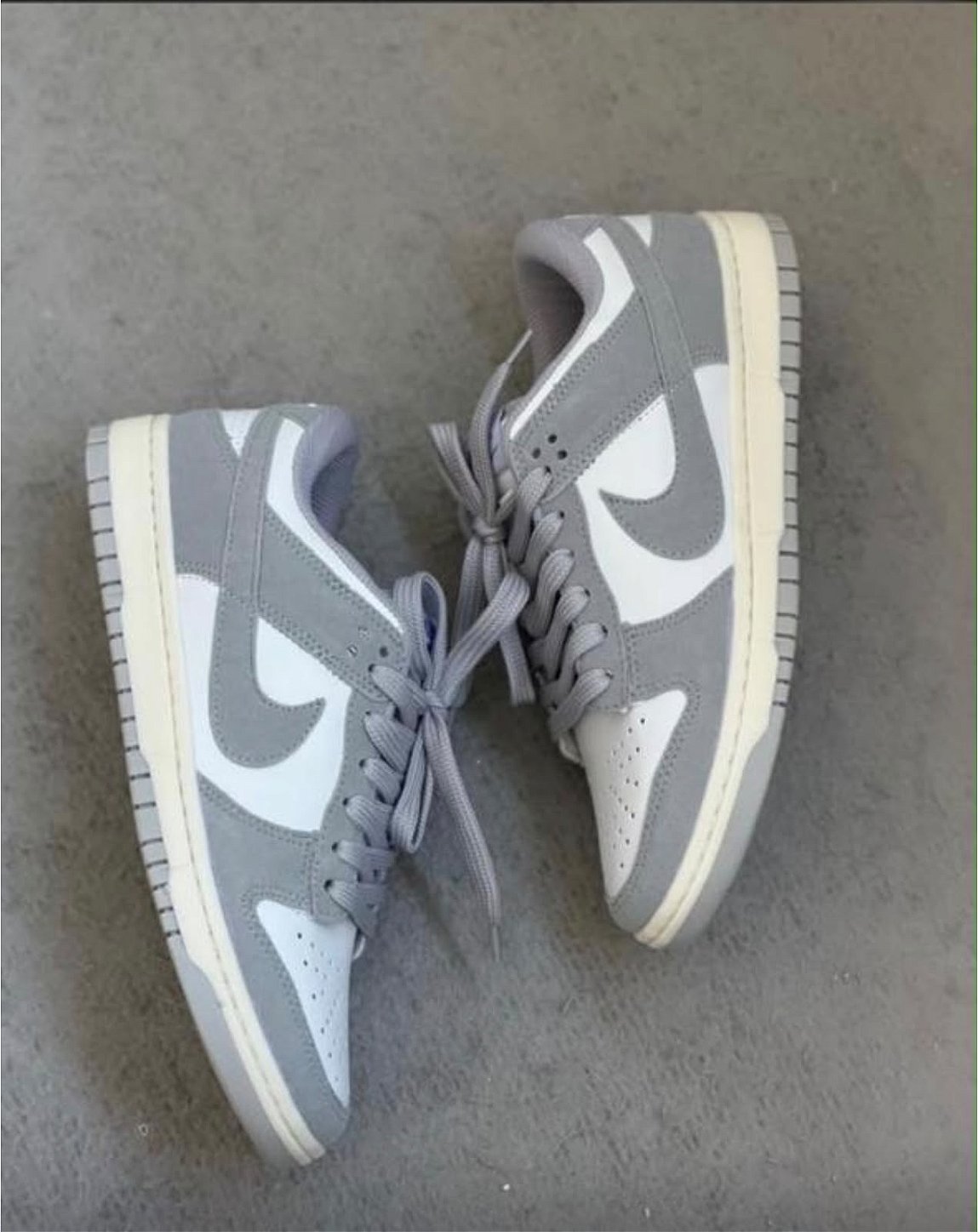 Tênis Nike Sb Dunk Cinza Couro texturizado