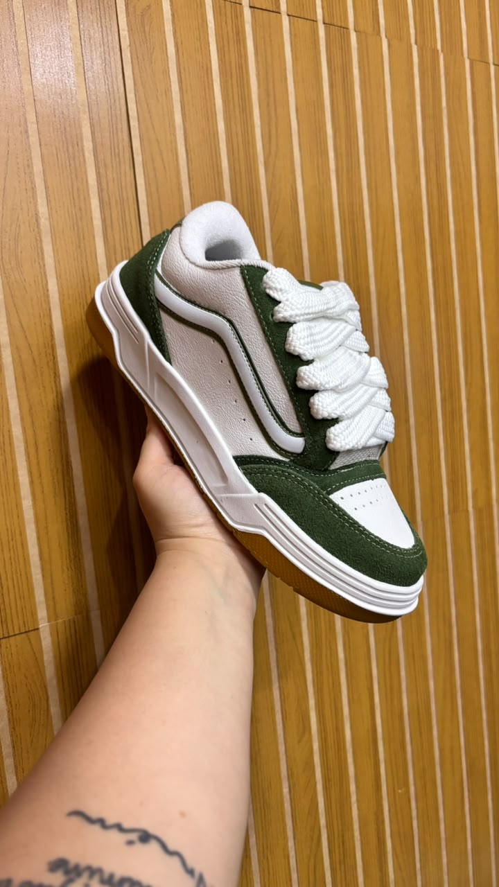 Tênis Vans Hylane Verde /Branco Importado Vietnâ