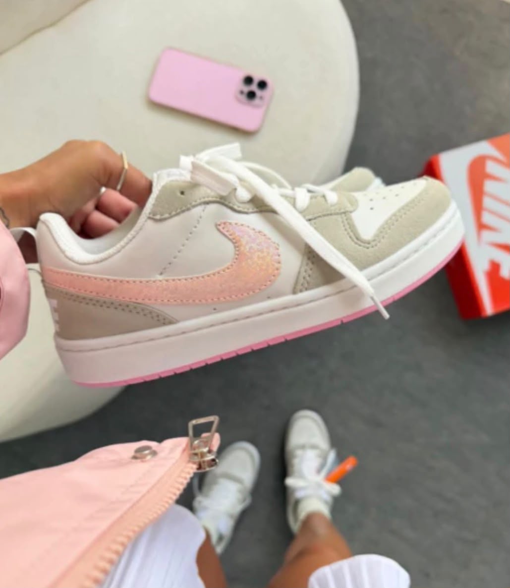 Tênis Nike Cout Borough Cinza/Rosa Premium