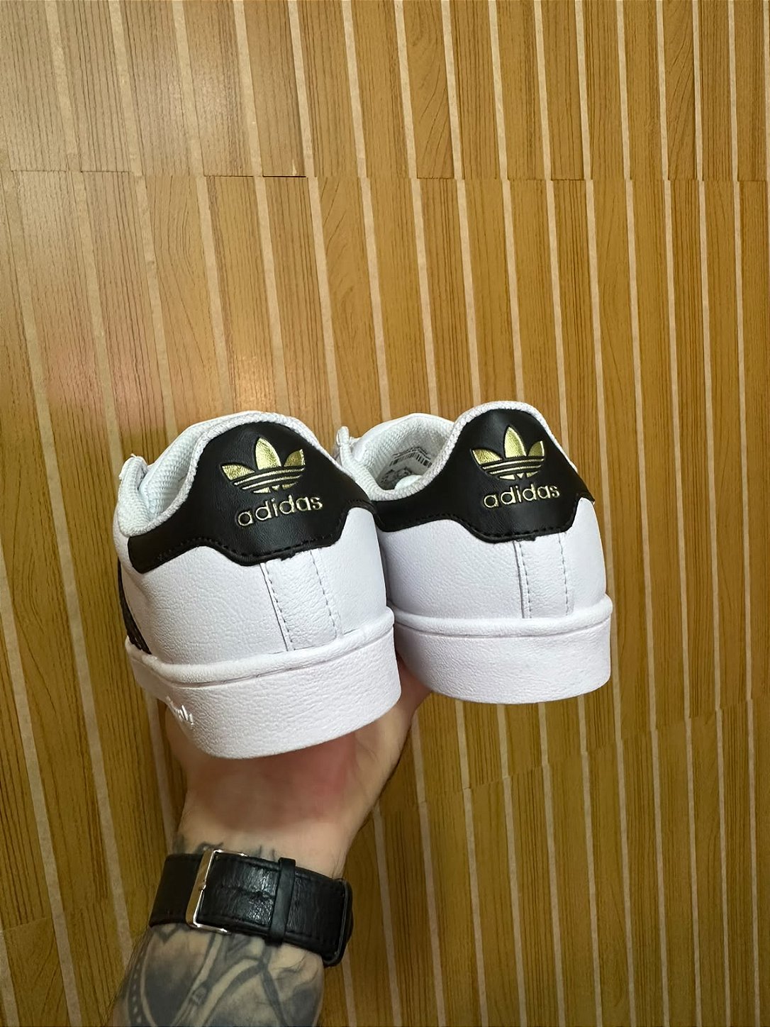 Tênis Adidas Superstar Branco/Preto Premium