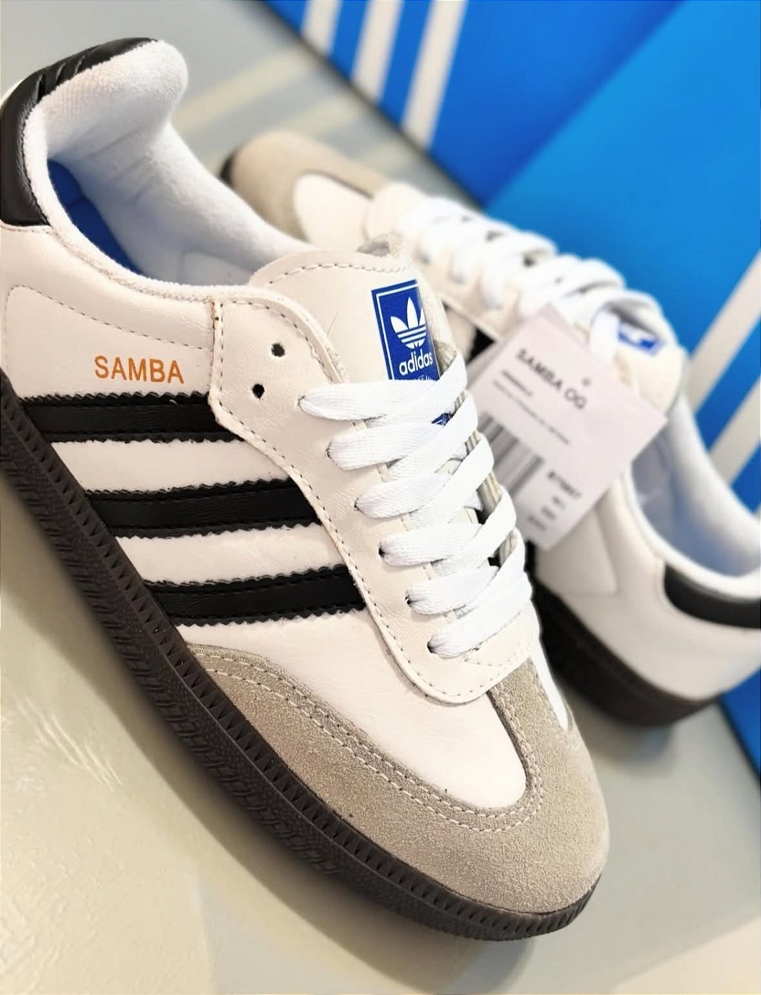 Tênis Adidas Samba Branco/preto Premium