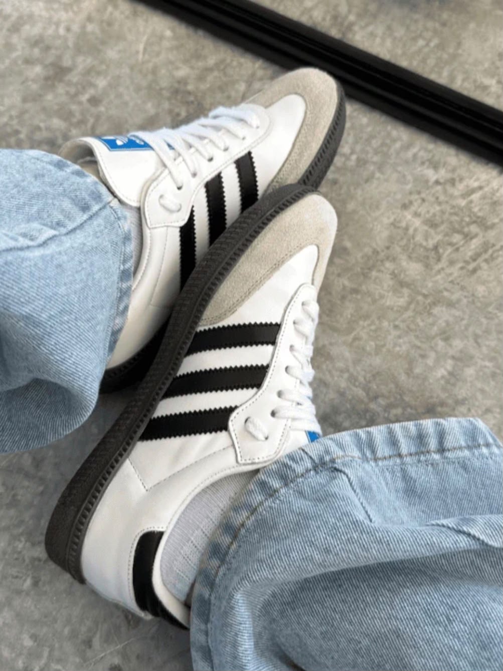 Tênis Adidas Samba Branco/preto Premium