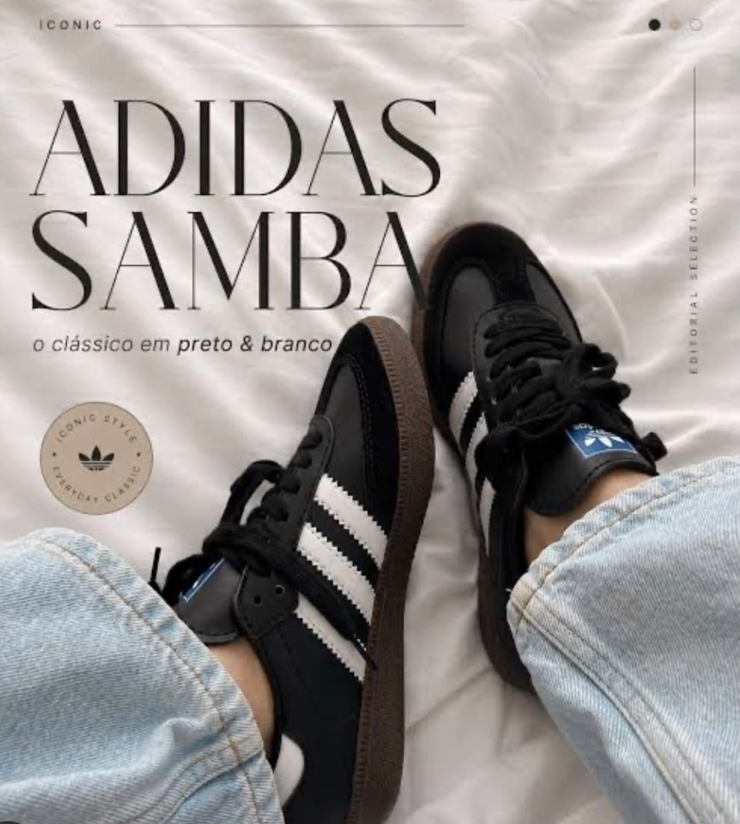 Tênis Adidas Samba Preto/Preto Premium