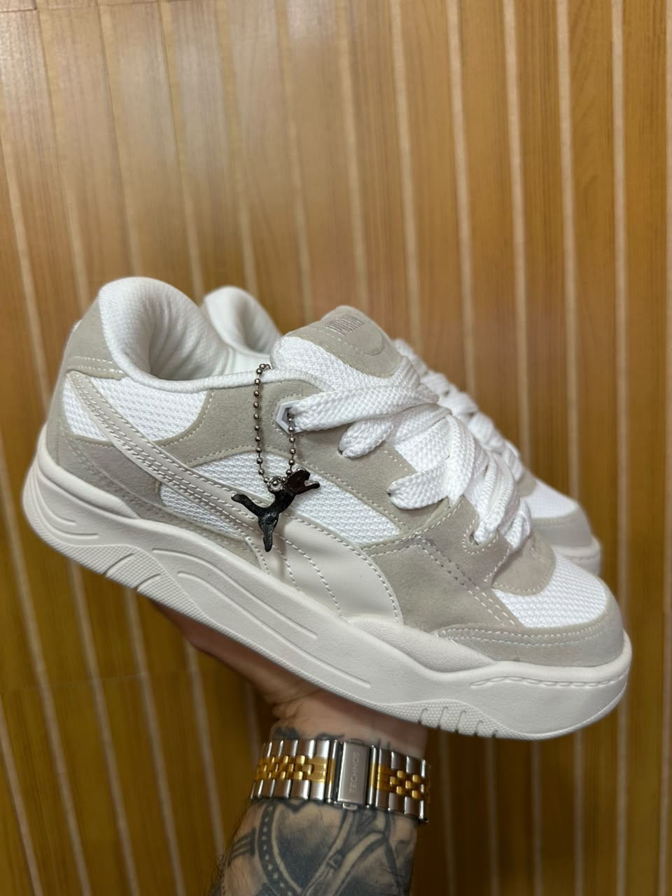 Tênis Puma 180 Bege/Branco Importado Vietnã