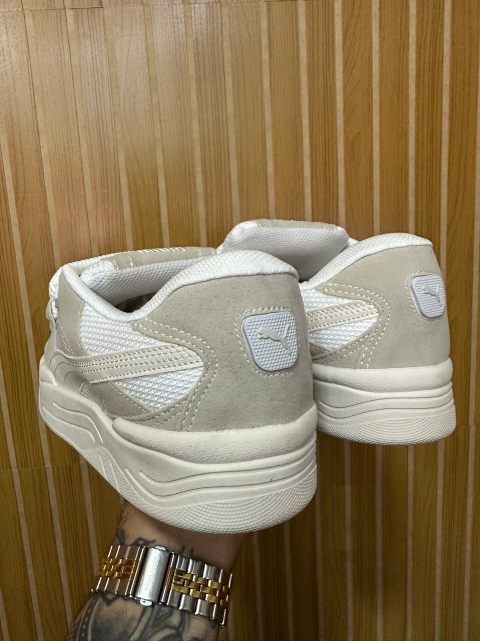 Tênis Puma 180 Bege/Branco Importado Vietnã