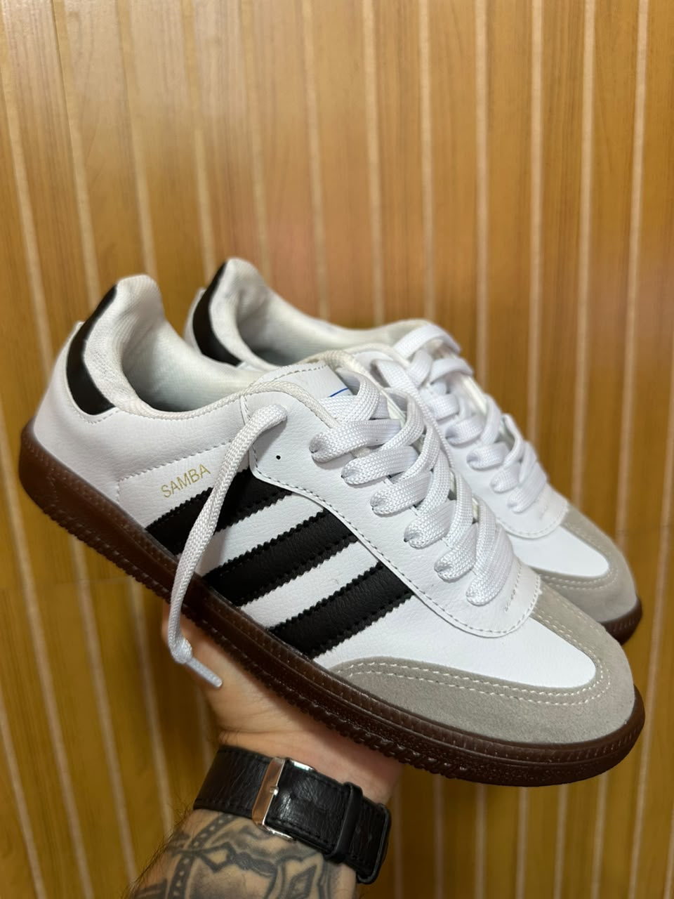 Tênis Adidas Samba Branco/Preto Nacional